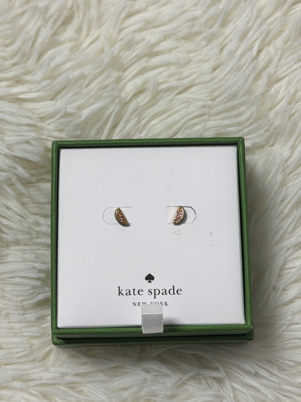 kate spade Gold-tone Watermelon Slice Stud Earrings